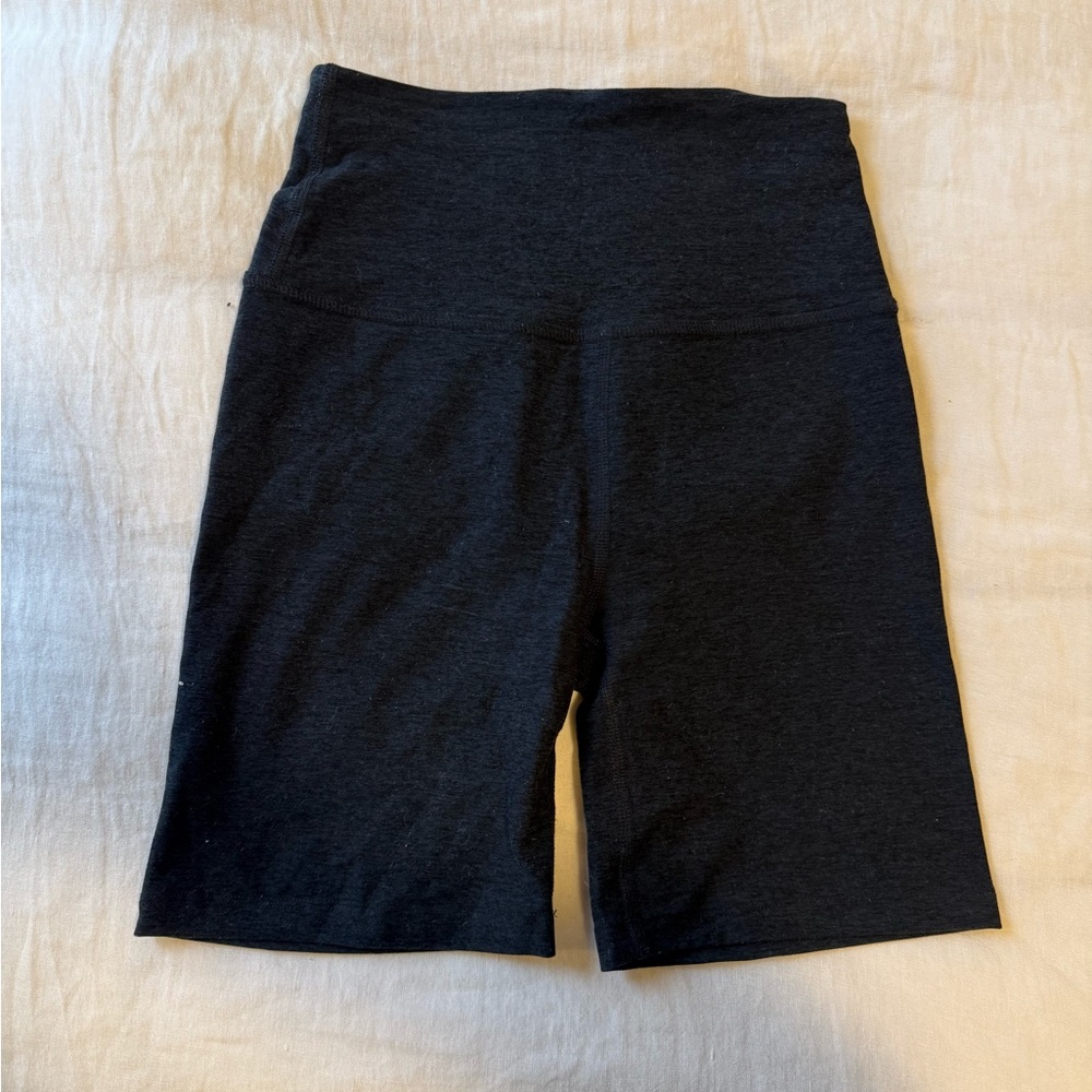Beyond Yoga Spacedye High Wasted Bike Short - Darkest Night
